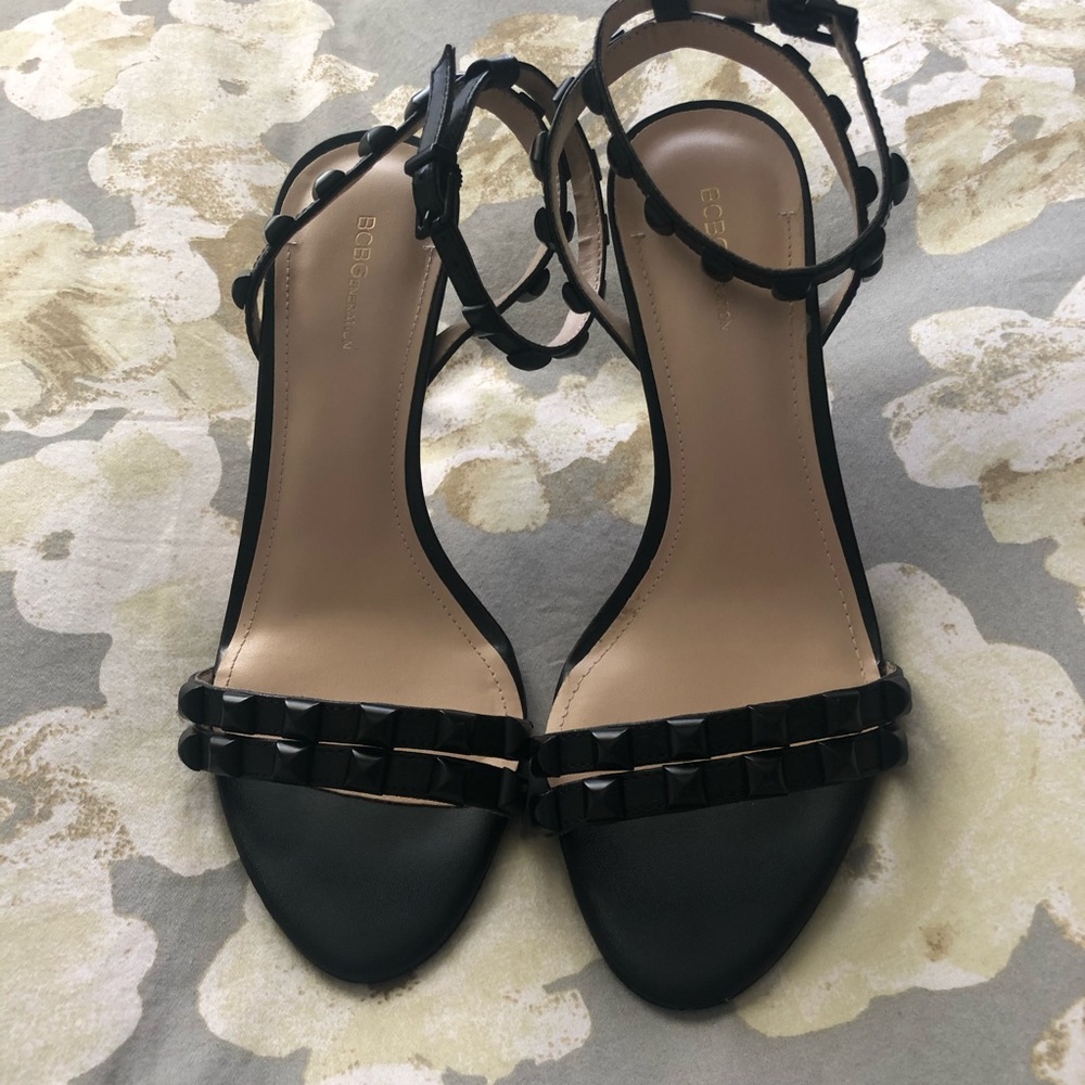 BCBGeneration Studded Ankle Strap Sandals